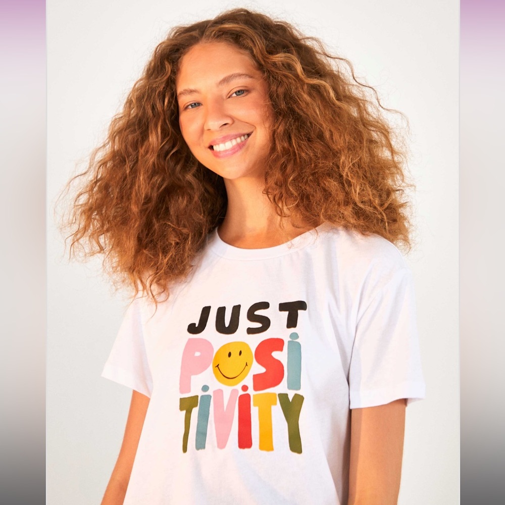 FARM Rio t shirt Smiley Positivity T Shirt M NWT